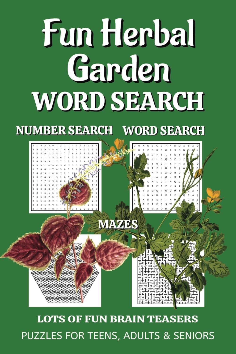 Fun Herbal Garden Word Search Puzzle Book Cover Image