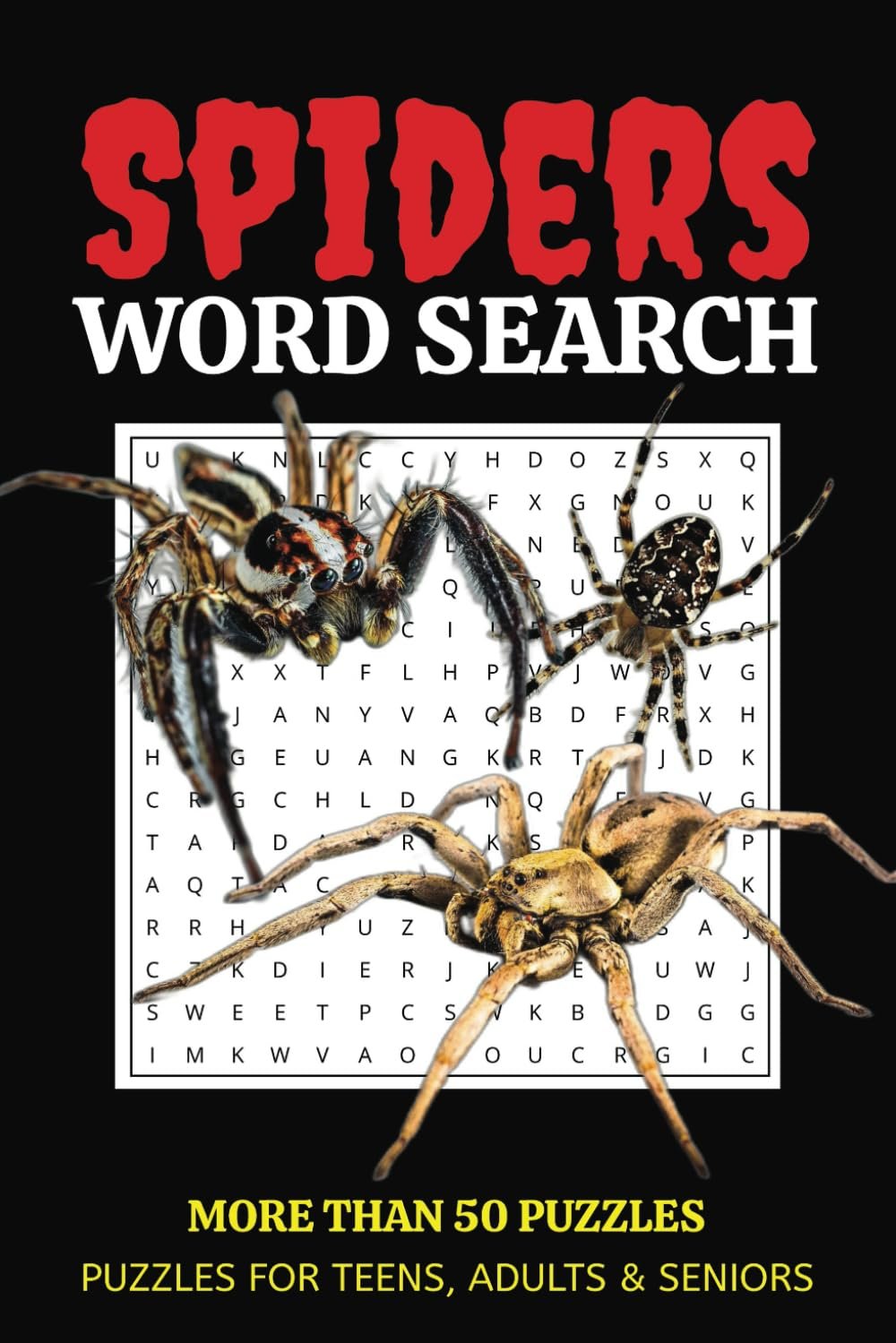 Spiders Word Search Puzzle Book Cover Image